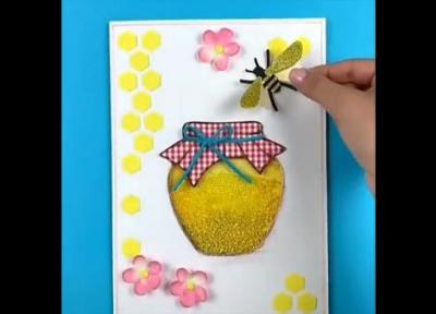 کارت پستال به شکل کندوی عسل