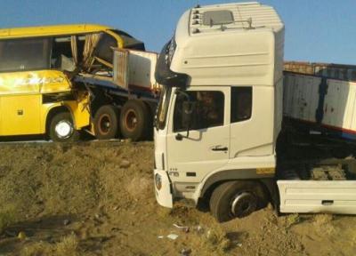 حادثه برای اتوبوس کارگران معدن چادرملو